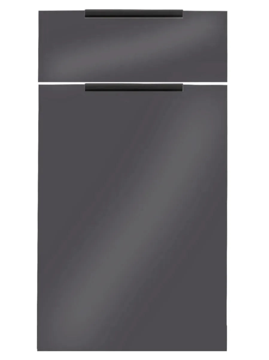 Piano Moderno Kitchen Drawer Front in Gunmetal Grey Gloss