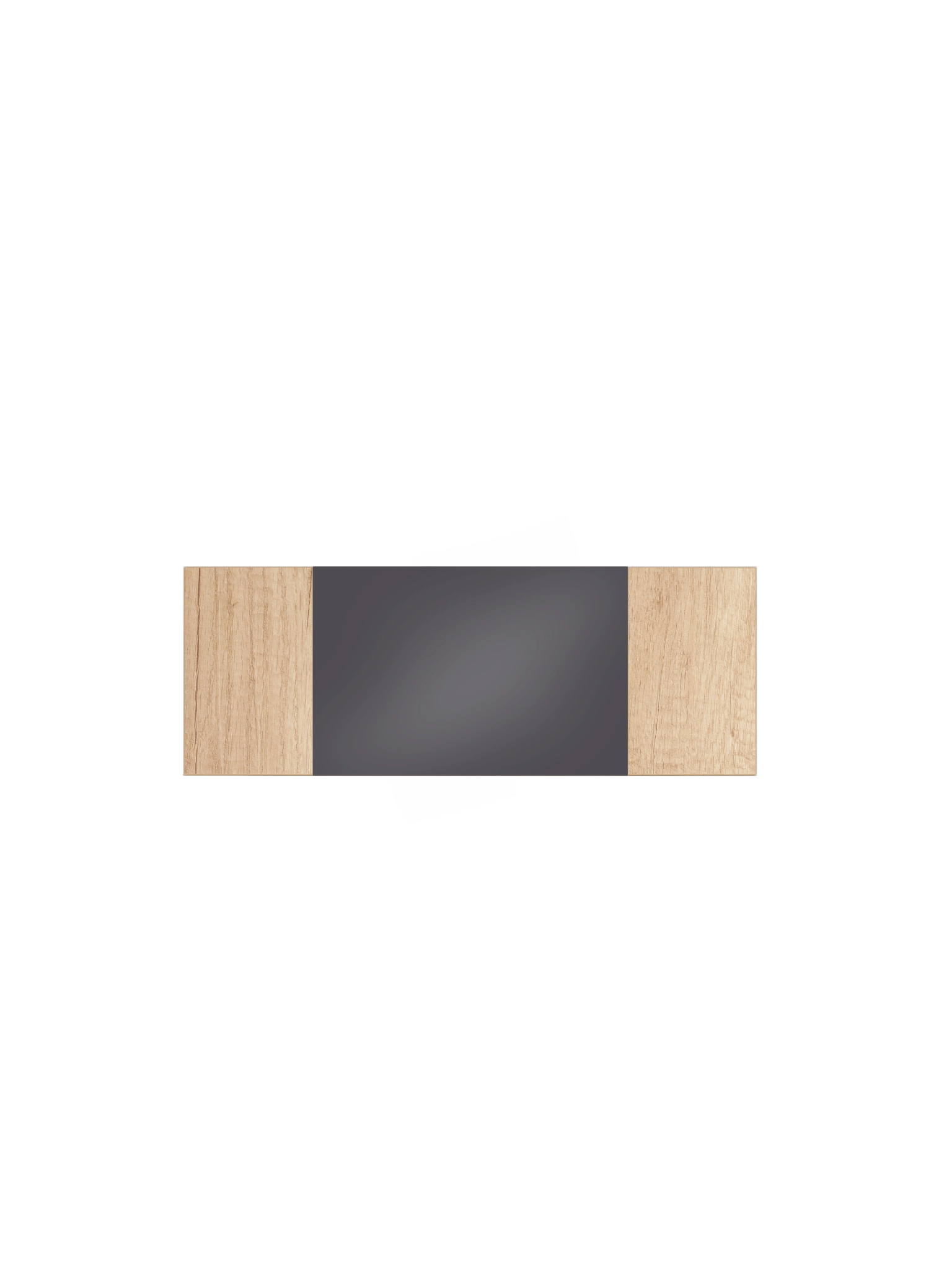 Modulo Nuova Kitchen Drawer Front in Gunmetal Grey Gloss