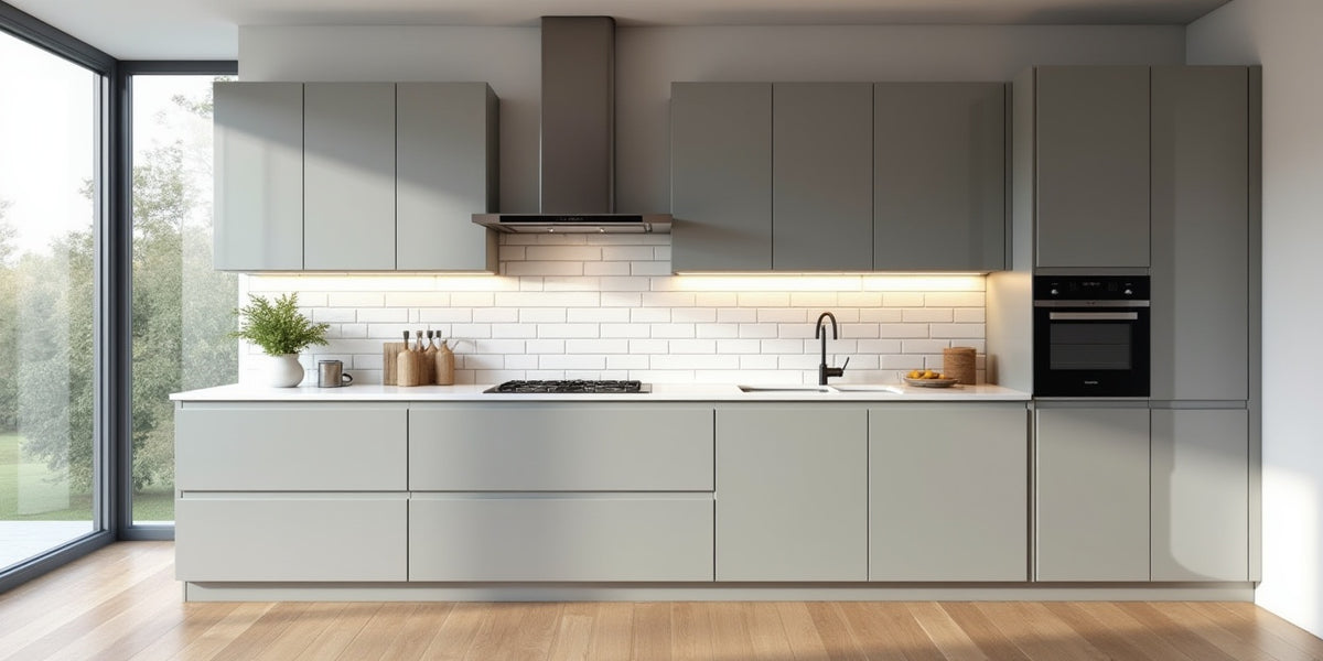 Piano Moderno in Light Grey Gloss