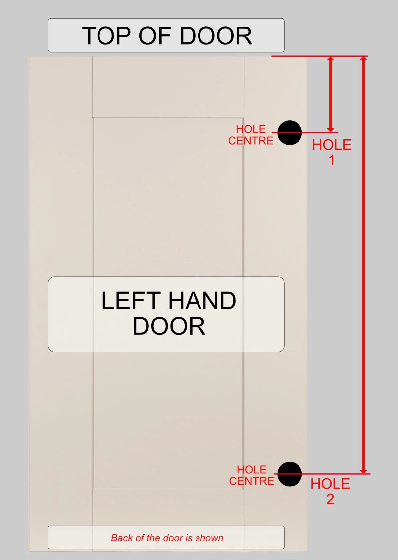 Hinge diagram - Left hand door