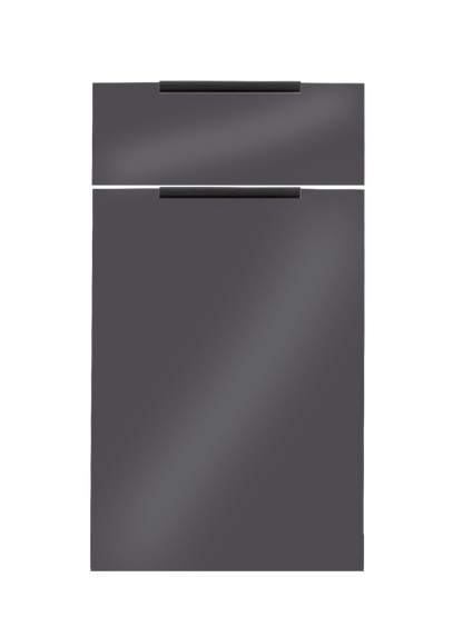 Piano Moderno Kitchen Drawer Front in Gunmetal Grey Gloss