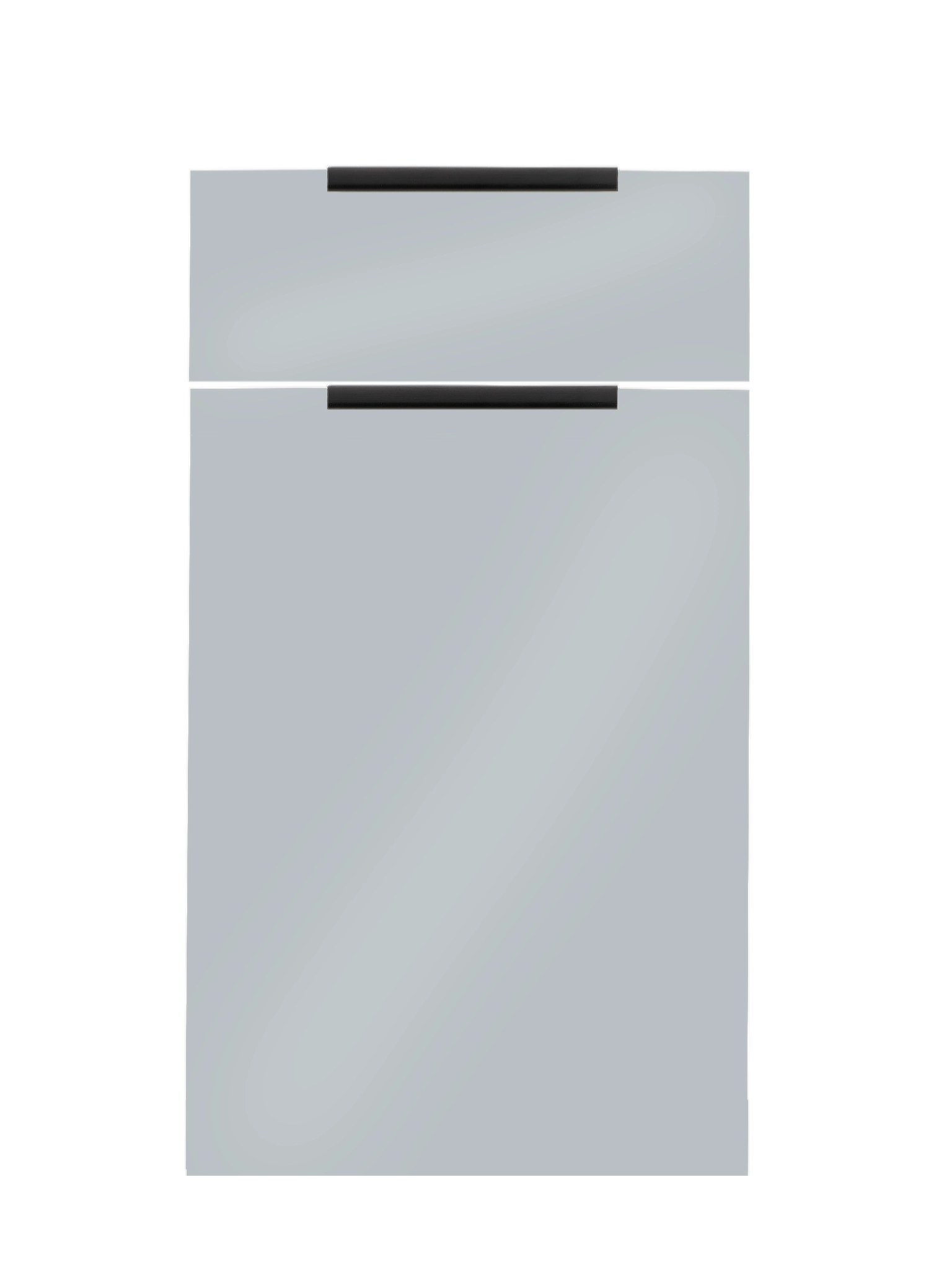 Piano Moderno Drawer Front in Light Grey Gloss