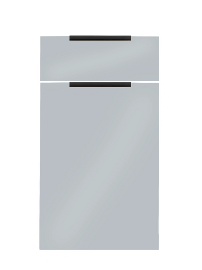 Piano Moderno Drawer Front in Light Grey Gloss