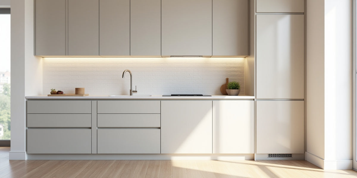Piano Moderno in Light Grey Matt