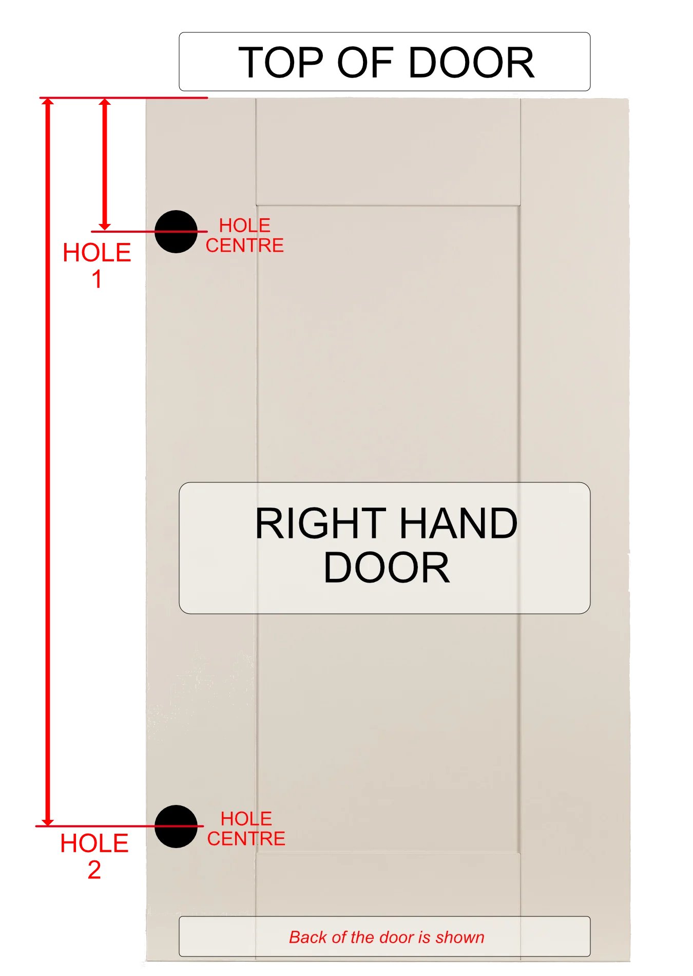 Hinge diagram - Right hand door