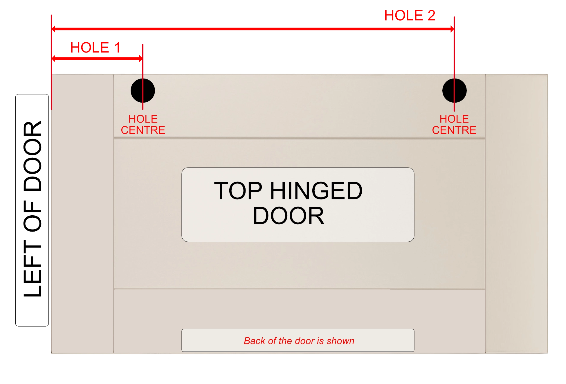 Hinge diagram - Top door